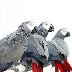 Obraz premium parrot on a white background