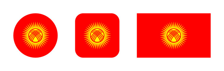 Kyrgyzstan flag icon set