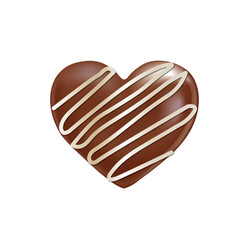 Chocolate candy heart. vector illustration