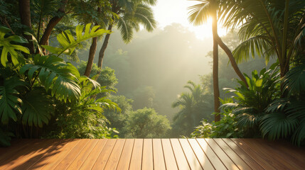 serene forest view with lush greenery and sunlight filtering through trees, creating peaceful atmosphere