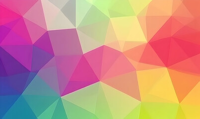 Obraz premium Vibrant abstract polygonal background, colorful geometric pattern, rainbow hues, low poly design, modern texture, trendy backdrop.