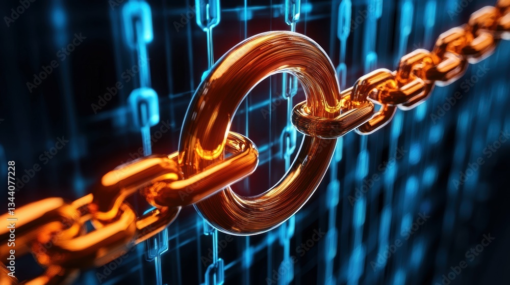 Poster revolutionizing secure shipping blockchain technology for container safety global supply chain digit