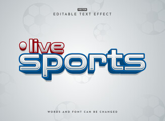 LIve sports logo style Sleek and Stylish 3D Modern Text Effect © didik