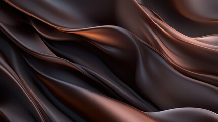 Delicate and fluid brown smoke wisps curling into an elegant abstract background with mocha tones.