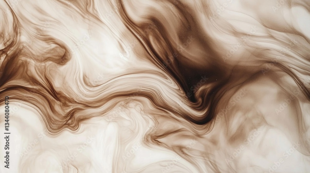 Poster elegant wisps of smoky swirls in warm brown and mocha tones creating an abstract artistic backdrop.