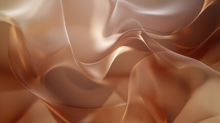 Fototapeta premium Minimalist abstract background with soft, curling smoke swirls in warm brown and mocha tones, perfect for creative projects.
