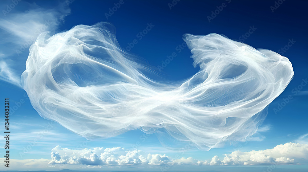 Aufkleber dynamic flow of fiery lava and smoke creating an abstract energy vision on dark background