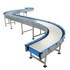 Curved Conveyor Belt System