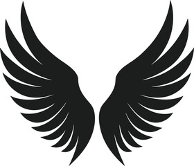 Angel Wings Silhouette – Elegant Vector Design