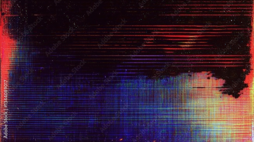 Poster abstract image featuring vibrant horizontal lines in varying colors, creating a sense of motion and 