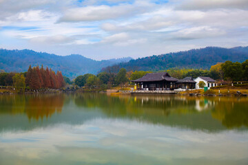 Obraz premium Modern buildings and rural skyscrapers and tourist attractions in China