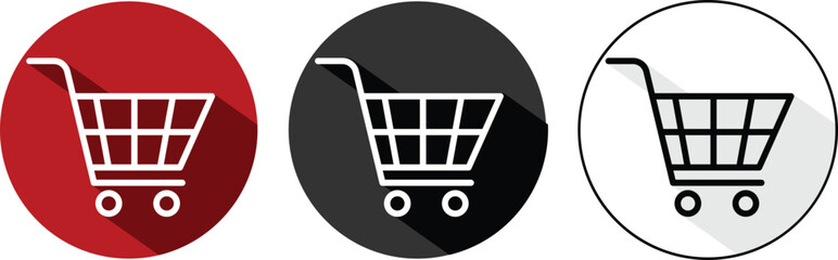 Shopping cart icon set. Shopping basket icons collection. vector eps10 © JunnU studio