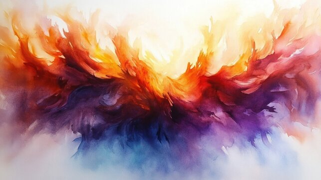 Pentecost Festival Celebration of Faith and Holy Spirit in Watercolor Style - Powered by Adobe