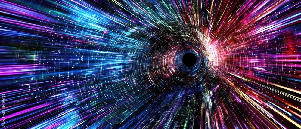 Poster cosmic vortex: a journey through light and data