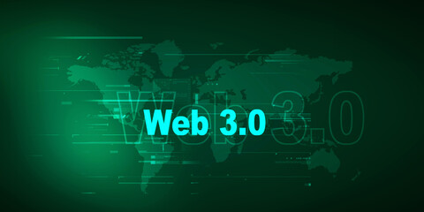 Naklejka premium 2D illustration Web against glowing technological background