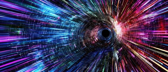 Cosmic Vortex: A Journey Through Light and Data