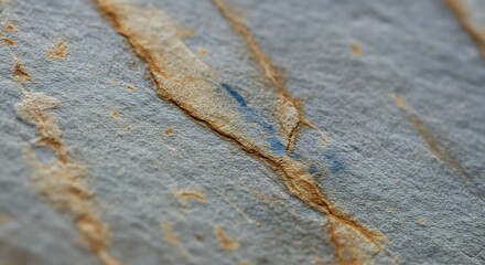 Obraz premium 青灰色と黄金色の織りなす、繊細な紙の質感 独特な筋模様が美しい