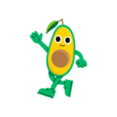 Avocado character illustration