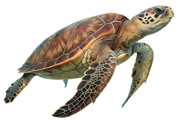 Fototapeta premium Big turtle isolated on transparent background