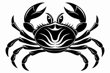 crab line art silhouette vector illustration