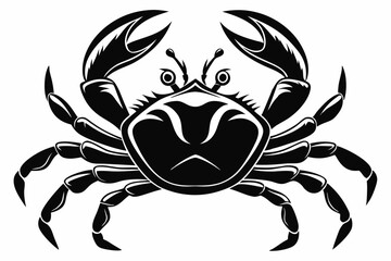 crab line art silhouette vector illustration