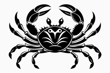 crab line art silhouette vector illustration
