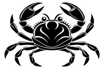 crab line art silhouette vector illustration