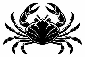 crab line art silhouette vector illustration
