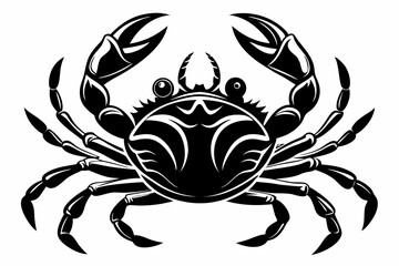 crab line art silhouette vector illustration