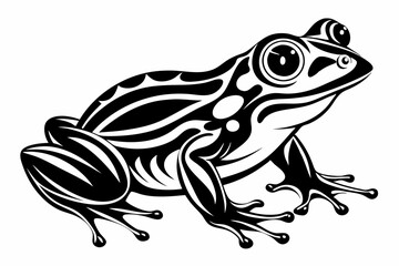 frog line art silhouette vector illustration