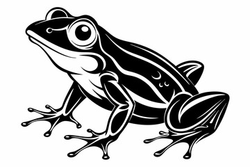 frog line art silhouette vector illustration