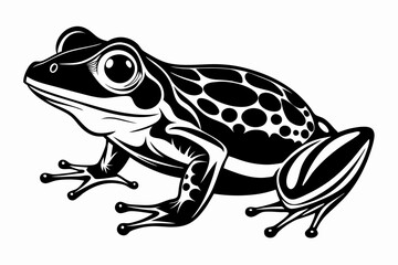 frog line art silhouette vector illustration