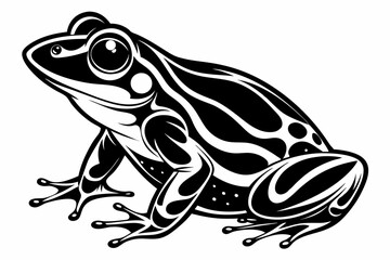 frog line art silhouette vector illustration
