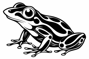 frog line art silhouette vector illustration