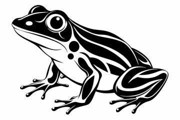 frog line art silhouette vector illustration
