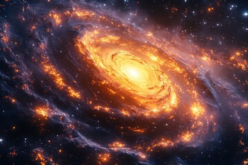 Galaxy Cosmic Nebula Stellar Clouds in Space with Radiant Starbursts and Abstract Patterns