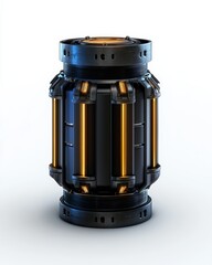 Futuristic energy core design featuring glowing elements and a sleek metallic finish, ideal for sci-fi and technology themes.
