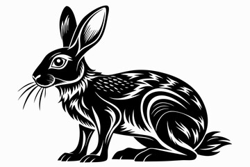 hare silhouette vector illustration