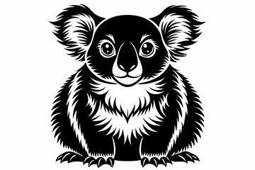 koala line art silhouette vector illustration
