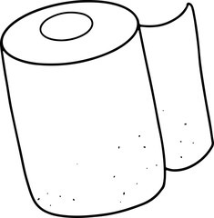 toilet paper hand drawn