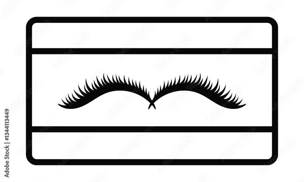 Poster eyelash icon set. simple eye shapes eyelash vector symbol website graphic design. flat style eyelash