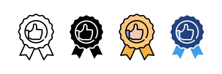 Thumbs Up Award  Icon Set Multiple Style Collection