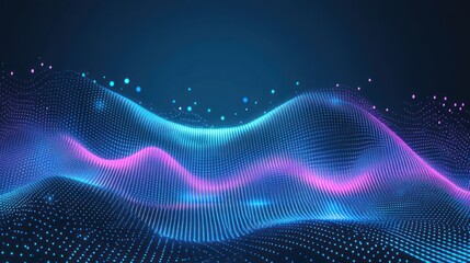 Obraz premium Abstract digital wave graphic in vibrant colors