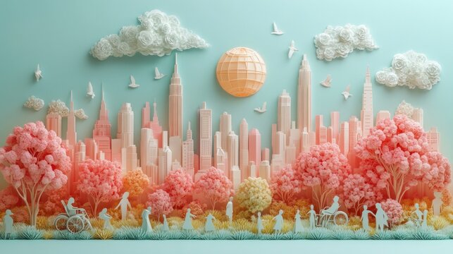 International Day of Persons with Disabilities December Awareness Illustration for Disabled Inclusivity - Powered by Adobe