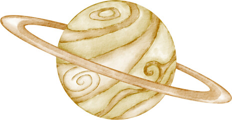 watercolor saturn © Je