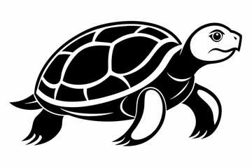turtle line art silhouette vector illustration