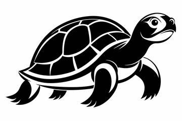 turtle line art silhouette vector illustration