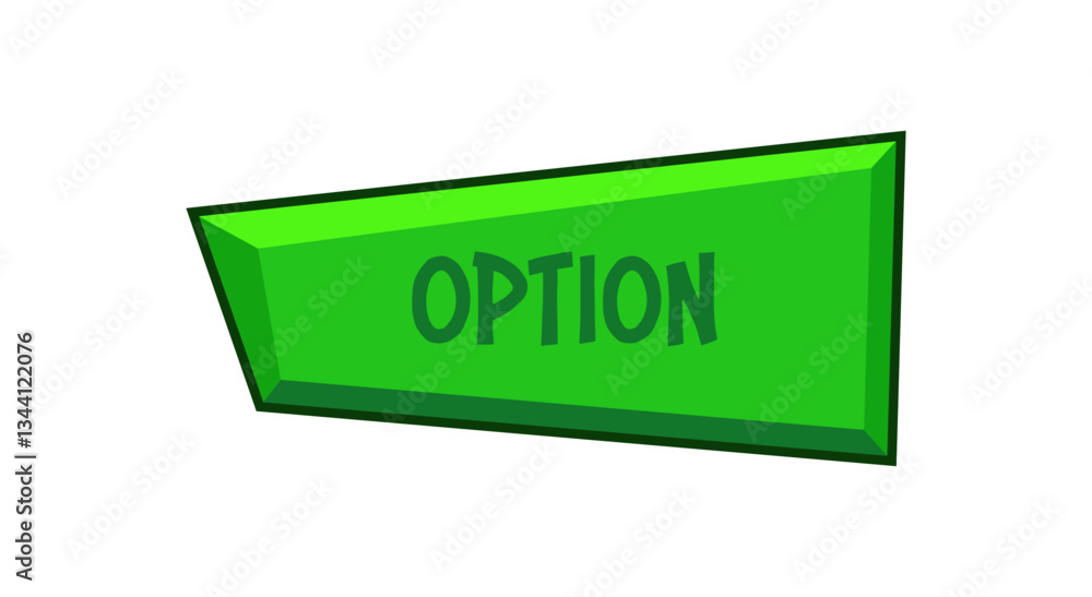 Poster modern option button element. web design template interface.