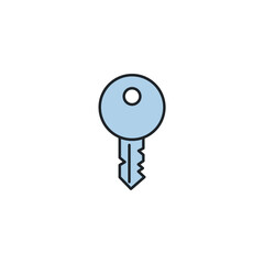 Key icon symbol vector illustration isolated on white background