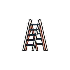 Ladder icon symbol vector illustration isolated on white background